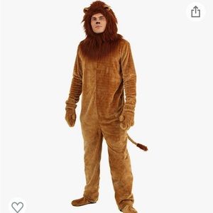 Wizard of Oz Lion Costume Adult Lion Onesie Animal Costume for Men